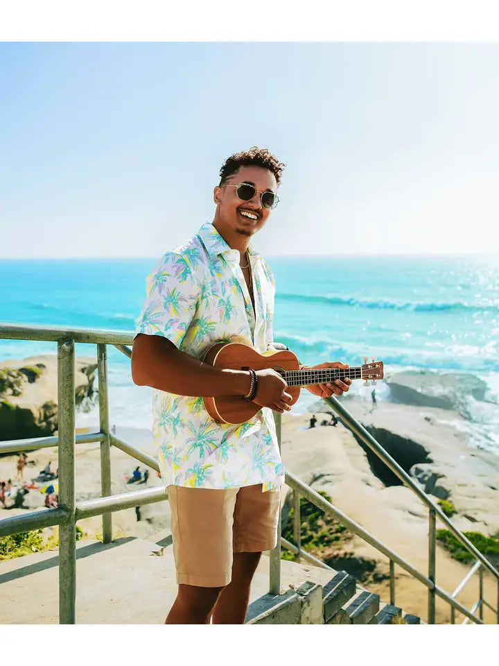 Vibrant Vacation Men's Hawaiian Shirt - Tropical Button Down